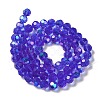 Electroplate Transparent Glass Beads Strands EGLA-A035-T10mm-L21-2
