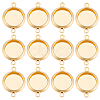 30Pcs Brass Connector Cabochon Settings KK-BBC0025-22-7