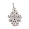 Brass Micro Pave Cubic Zirconia Charms ZIRC-F132-20P-2