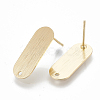 Brass Stud Earring Findings KK-Q750-065G-2