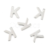 Tarnish Resistant 304 Stainless Steel Letter Charms STAS-O072-K-2