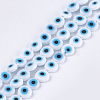 Handmade Evil Eye Lampwork Beads Strands X-LAMP-S191-02A-08-2