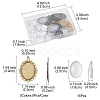 DIY Blank Oval Dome Pendant Making Kit DIY-FS0005-20-4