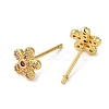 Rack Plating Brass Flower Stud Earrings EJEW-M235-04G-2