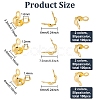 300Pcs 6 Style Brass Bead Tips KK-BC0010-01-2