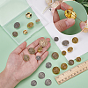 24Pcs 12 Styles Alloy Shank Buttons BUTT-FG0001-45-3