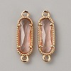 Golden Plated Brass Pave Glass Connector Charms LS-FIND-WH0110-728G-05-1