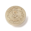 Golden Tone Wax Seal Brass Stamp Head DIY-B079-01G-S-2