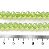 Baking Paint Transparent Glass Beads Strands DGLA-A034-J6MM-D07-4