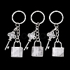 Natural Quartz Crystal Pendant Keychains KEYC-A016-01P-10-1