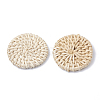 Handmade Reed Cane/Rattan Woven Beads WOVE-Q075-20-1