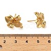Brass Micro Pave Cubic Zirconia Stud Earring Findings KK-P285-05G-3