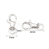 Tarnish Resistant Polished 316 Surgical Stainless Steel Large Lobster Claw Swivel Clasps STAS-R072-27-2