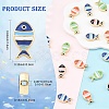 20Pcs Light Gold Tone Alloy Enamel Beads FIND-YW0010-21-3