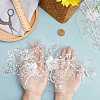 2Pcs 2 Style Flower of Life Pattern Polyester Computerized Embroidery Appliques DIY-GF0006-90-3