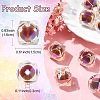 10Pcs Two Tone UV Plating Rainbow Iridescent Acrylic Beads TACR-YW0002-33F-3
