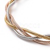 304 Stainless Steel Braided Round Snake Chain Bracelet for Women LS-BJEW-P286-04A-2