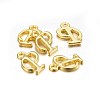 Golden Plated Alloy Letter Pendants X-PALLOY-J718-01G-P-2