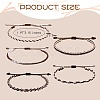 5Pcs 5 Style Nylon Thread Woven Braided Bracelets Set BJEW-SW00052-7