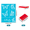 1 Sheet Butterfly Pattern Self-Adhesive Silk Screen Printing Stencil DIY-GF0004-06-2