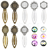 DIY Flat Round Bookmark Making Kits DIY-SC0032-07A-1