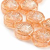 Full Plated Electroplate Glass Transparent Beads Strands EGLA-G037-10A-FP01-3