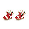 Golden Plated Alloy Enamel Pendants ENAM-T009-93-RS-2