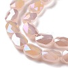 Faceted Electroplated Glass Beads Strands GLAA-G092-C-6