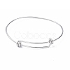 Non-Tarnish Adjustable 304 Stainless Steel Bangles Making MAK-F286-01P-2