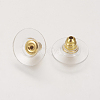 Brass Bullet Clutch Bullet Clutch Earring Backs with Pad KK-E446-14G-2
