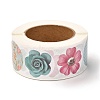 3D Flower & Heart Pattern Roll Stickers X-DIY-B031-05-2