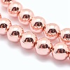 Electroplate Non-magnetic Synthetic Hematite Beads Strands G-L485-01G-RG-2