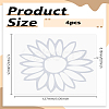 4Pcs Sunflower Adhesive Paper Stickers STIC-LP0001-11A-2