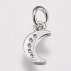Brass Micro Pave Cubic Zirconia Charms X-ZIRC-E147-59P-2