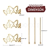 Alloy Hair Sticks OHAR-Z001-04G-2