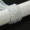 Electroplated Glass Beads Strands EGLA-P055-01B-AB01-3