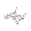 Silver Alloy Pendants PALLOY-U003-08D-S-2