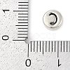 925 Sterling Silver Flat Round with Letter Beads LS-STER-G044-01AS-C-3