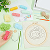 DIY Coaster Punch Needle Embroidery Starter Kits for Beginners DIY-WH20095-003B-3