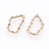 Brass Pendant Rhinestone Settings ZIRC-G151-08G-2