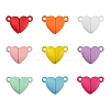 18 Sets 9 Colors Spray Painted Alloy Magnetic Clasps with Loops FIND-LS0001-65-2