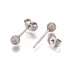 Tarnish Resistant 304 Stainless Steel Stud Earrings EJEW-L215-58B-P-2