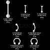14Pcs 7 Style Acrylic Piercing Body Jewelry DIY-FS0005-41-5
