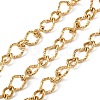 Ion Plating(IP) 304 Stainless Steel Textured Twist Oval Link Chains CHS-G027-05G-1