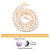 Two Tone Opaque Baking Paint Glass Beads Strands DGLA-YW0001-18A-2