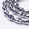 Electroplate Glass Beads Strands X-EGLA-D017-15x10mm-7-2