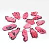 Dyed Natural Agate Nuggets Beads Strands G-E331-08G-2