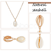 ANATTASOUL Nnatural Shell Dangle Stud Earrings & Pendant Necklace SJEW-AN0001-11-3