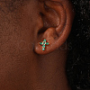 Exquisite Cross Brass Cubic Zirconia Stud Earrings LS-GX6224-2