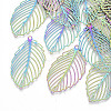 Ion Plating(IP) 201 Stainless Steel Filigree Pendants X-STAS-R102-28-1